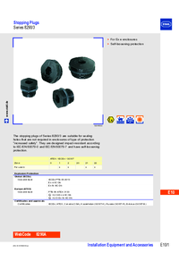 Thumbnail of document Data Sheet Stopping Plugs Series 8290 3 EN 20127